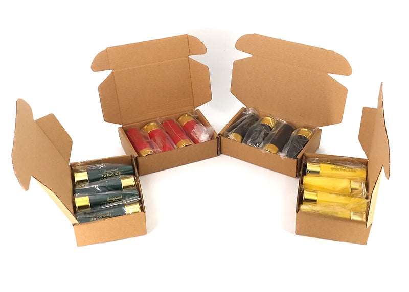 Christmas 12 Gauge Shotgun Shell Shot Glasses Set of 4 Funny Gun Hunting Shooting Outdoor Father's Day Dad Novelty Gift Drinking