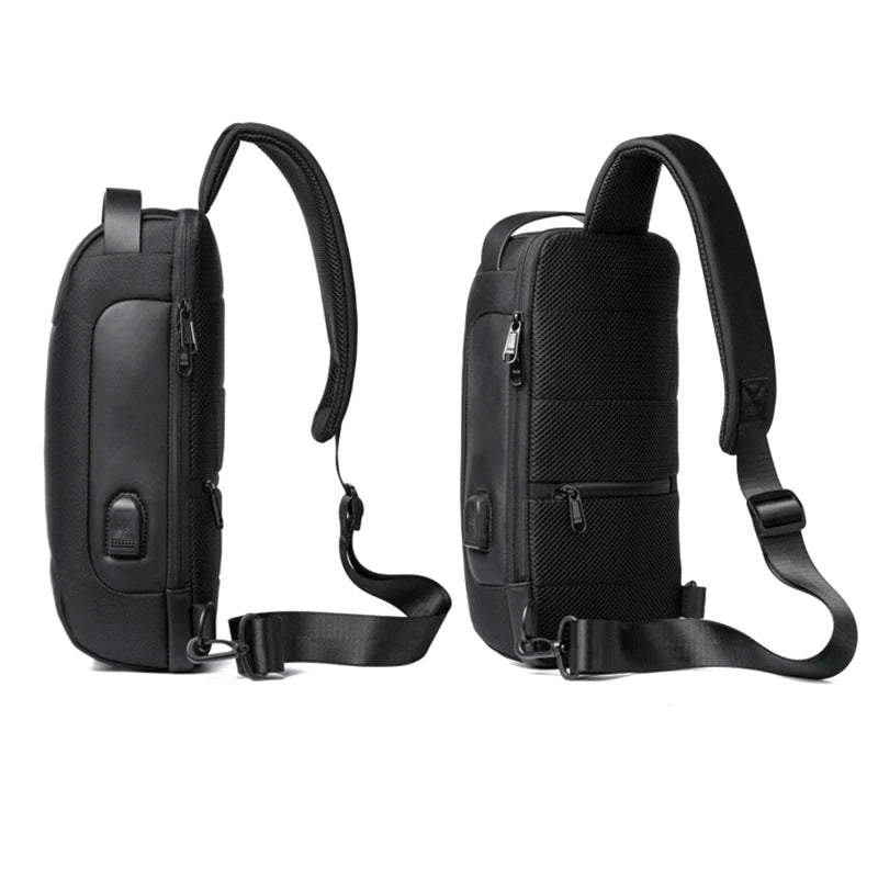 Men Multifunction Anti Theft USB Shoulder Bag Man Crossbody Cross Body Travel Sling Chest Bags Pack Messenger Pack