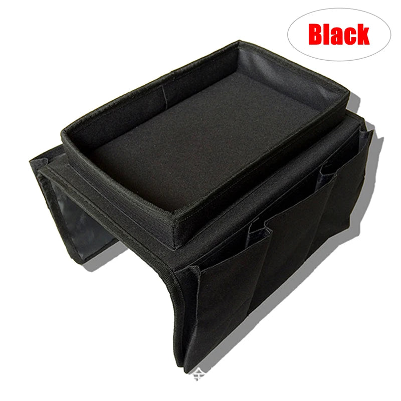 Sofa Armrest Organizer With 4 Pockets And Cup Holder Tray Couch Armchair Hanging Storage Bag For TV Remote Control Cellphone