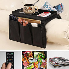 Sofa Armrest Organizer With 4 Pockets And Cup Holder Tray Couch Armchair Hanging Storage Bag For TV Remote Control Cellphone