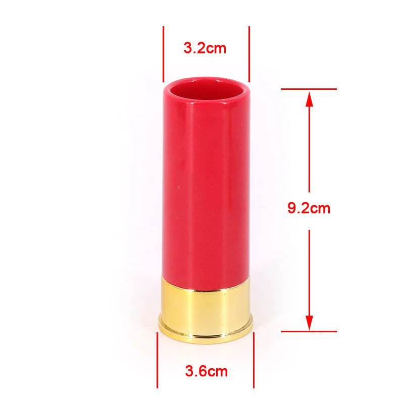 Christmas 12 Gauge Shotgun Shell Shot Glasses Set of 4 Funny Gun Hunting Shooting Outdoor Father's Day Dad Novelty Gift Drinking