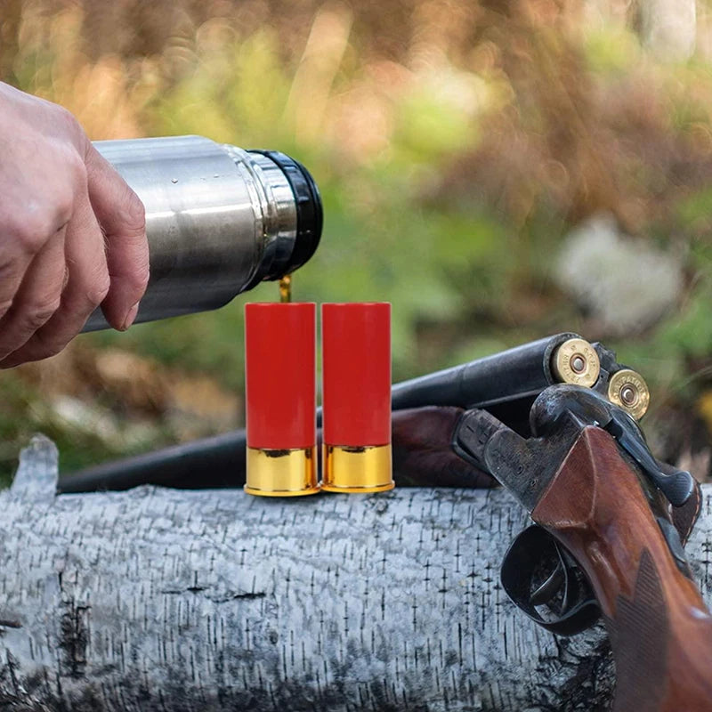 Christmas 12 Gauge Shotgun Shell Shot Glasses Set of 4 Funny Gun Hunting Shooting Outdoor Father's Day Dad Novelty Gift Drinking