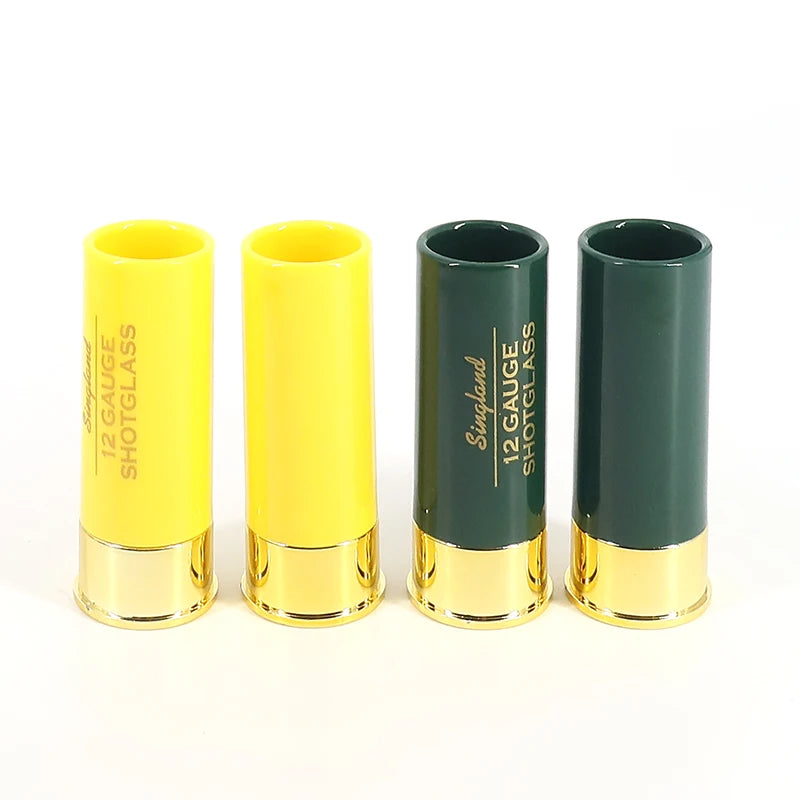 Christmas 12 Gauge Shotgun Shell Shot Glasses Set of 4 Funny Gun Hunting Shooting Outdoor Father's Day Dad Novelty Gift Drinking