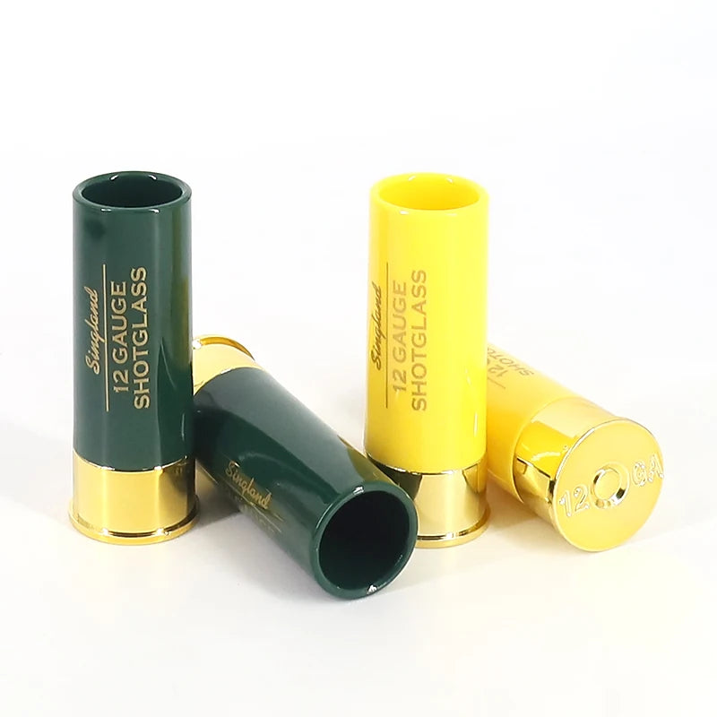 Christmas 12 Gauge Shotgun Shell Shot Glasses Set of 4 Funny Gun Hunting Shooting Outdoor Father's Day Dad Novelty Gift Drinking