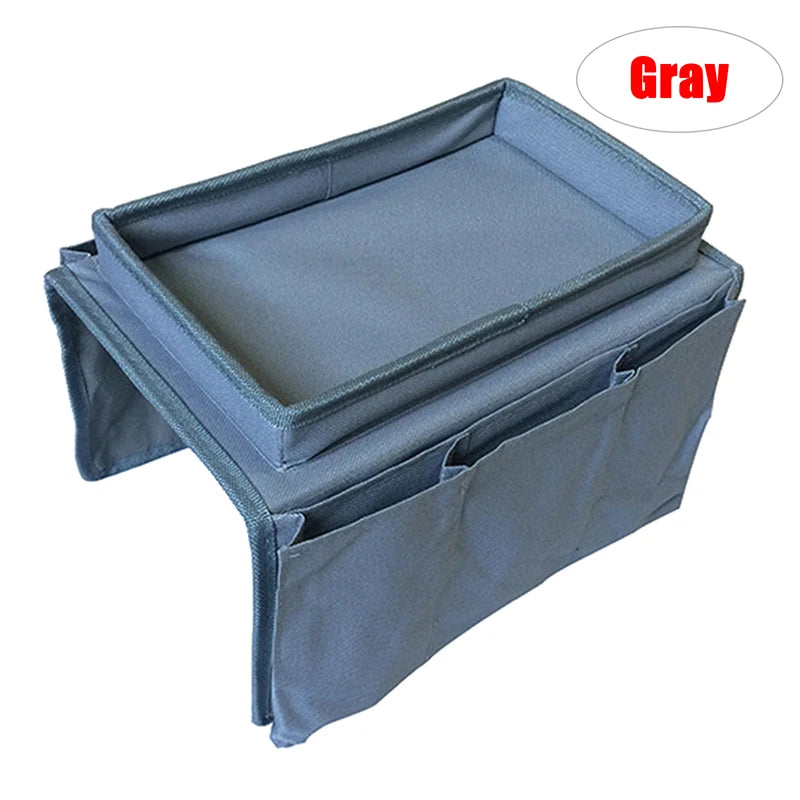 Sofa Armrest Organizer With 4 Pockets And Cup Holder Tray Couch Armchair Hanging Storage Bag For TV Remote Control Cellphone