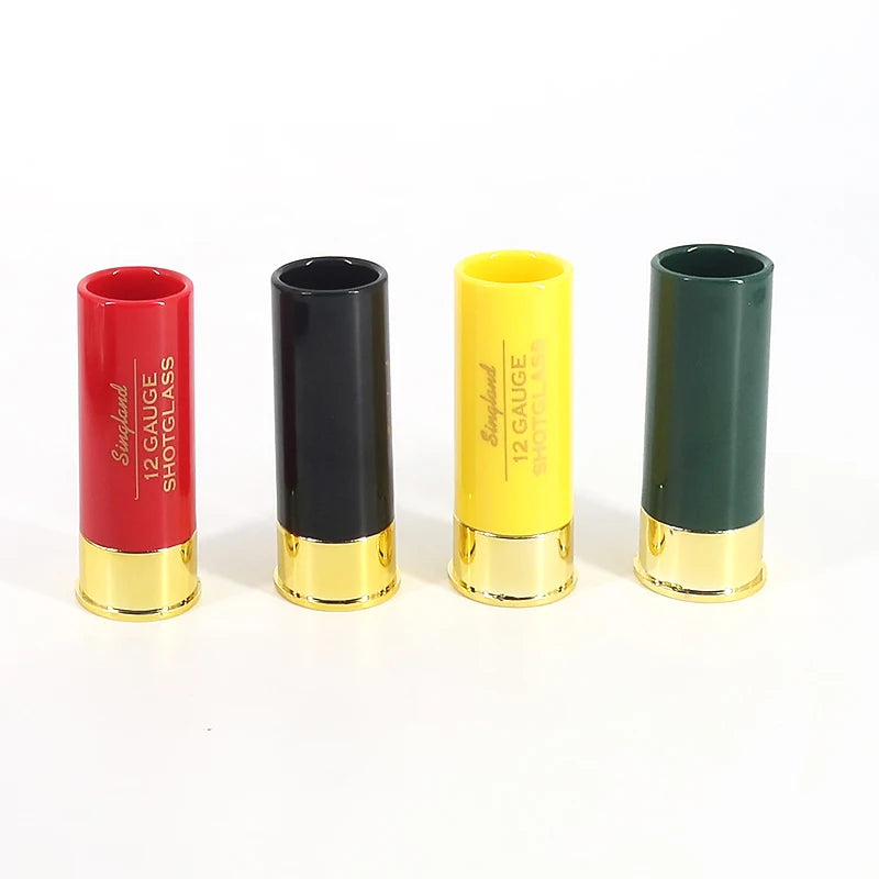 Christmas 12 Gauge Shotgun Shell Shot Glasses Set of 4 Funny Gun Hunting Shooting Outdoor Father's Day Dad Novelty Gift Drinking