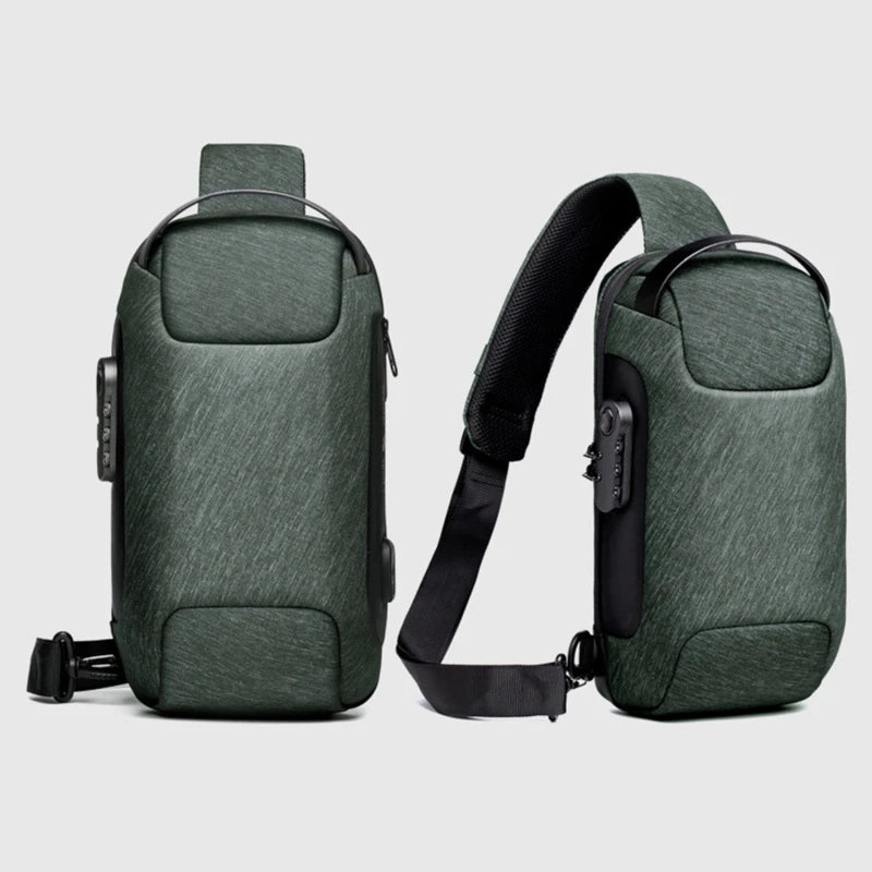 Men Multifunction Anti Theft USB Shoulder Bag Man Crossbody Cross Body Travel Sling Chest Bags Pack Messenger Pack