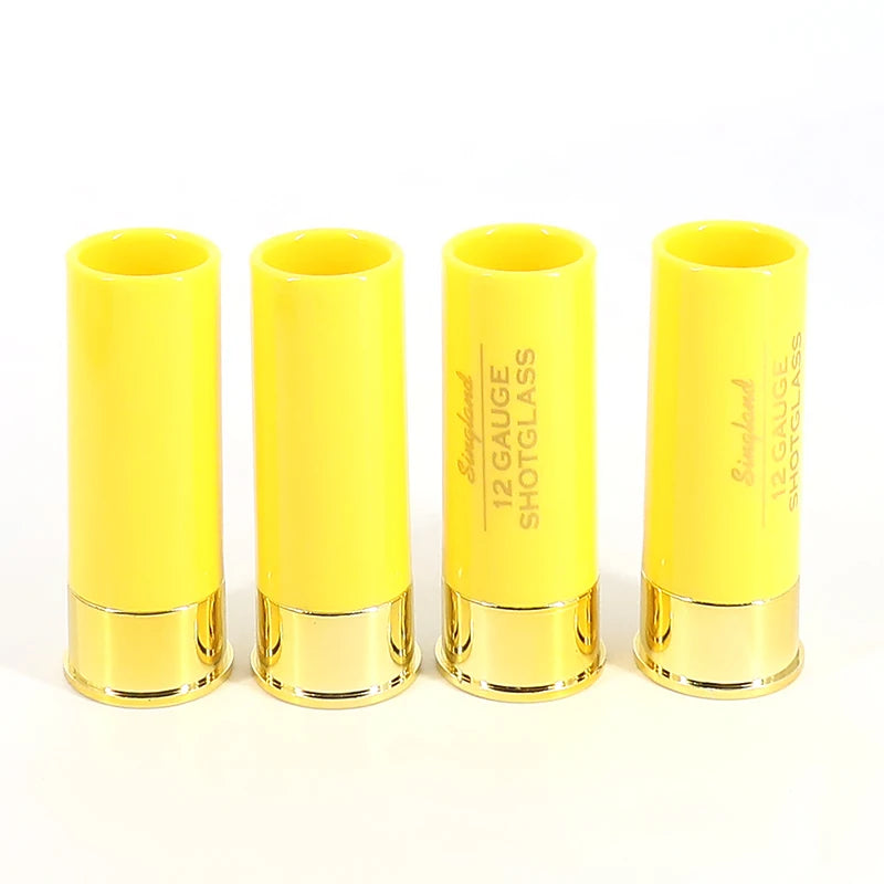 Christmas 12 Gauge Shotgun Shell Shot Glasses Set of 4 Funny Gun Hunting Shooting Outdoor Father's Day Dad Novelty Gift Drinking