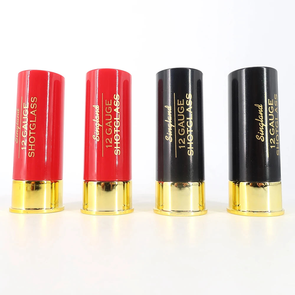 Christmas 12 Gauge Shotgun Shell Shot Glasses Set of 4 Funny Gun Hunting Shooting Outdoor Father's Day Dad Novelty Gift Drinking