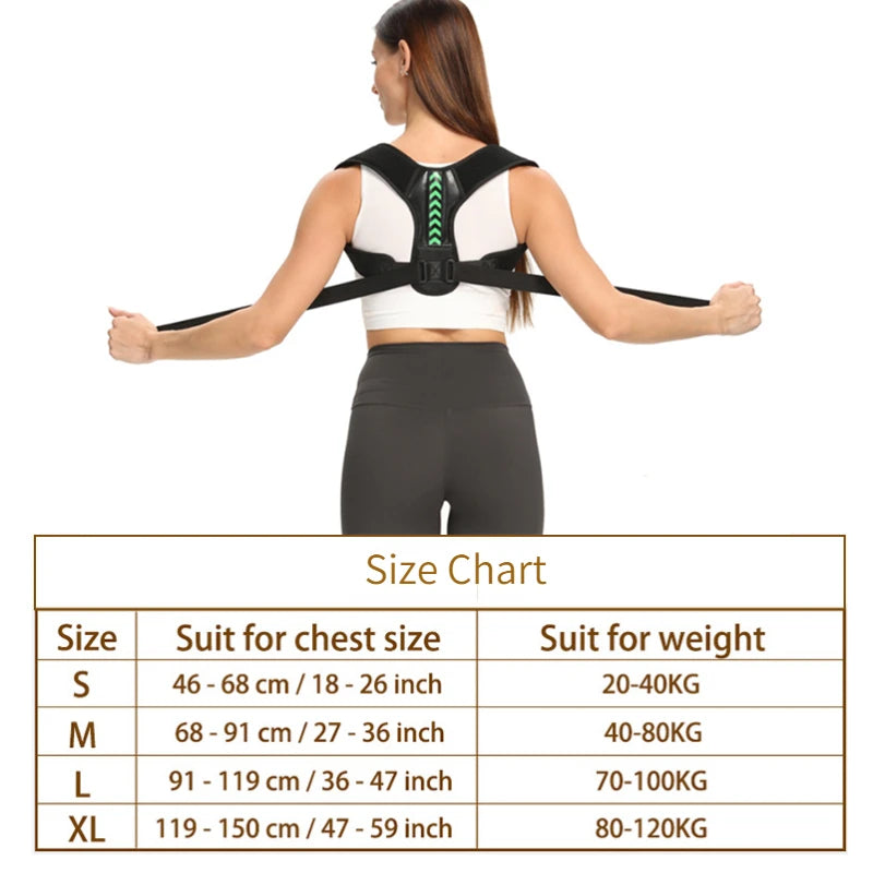 Adjustable Back Shoulder Posture Corrector Belt Clavicle Spine Support Reshape Your Body Home Office Sport Upper Back Neck Brace