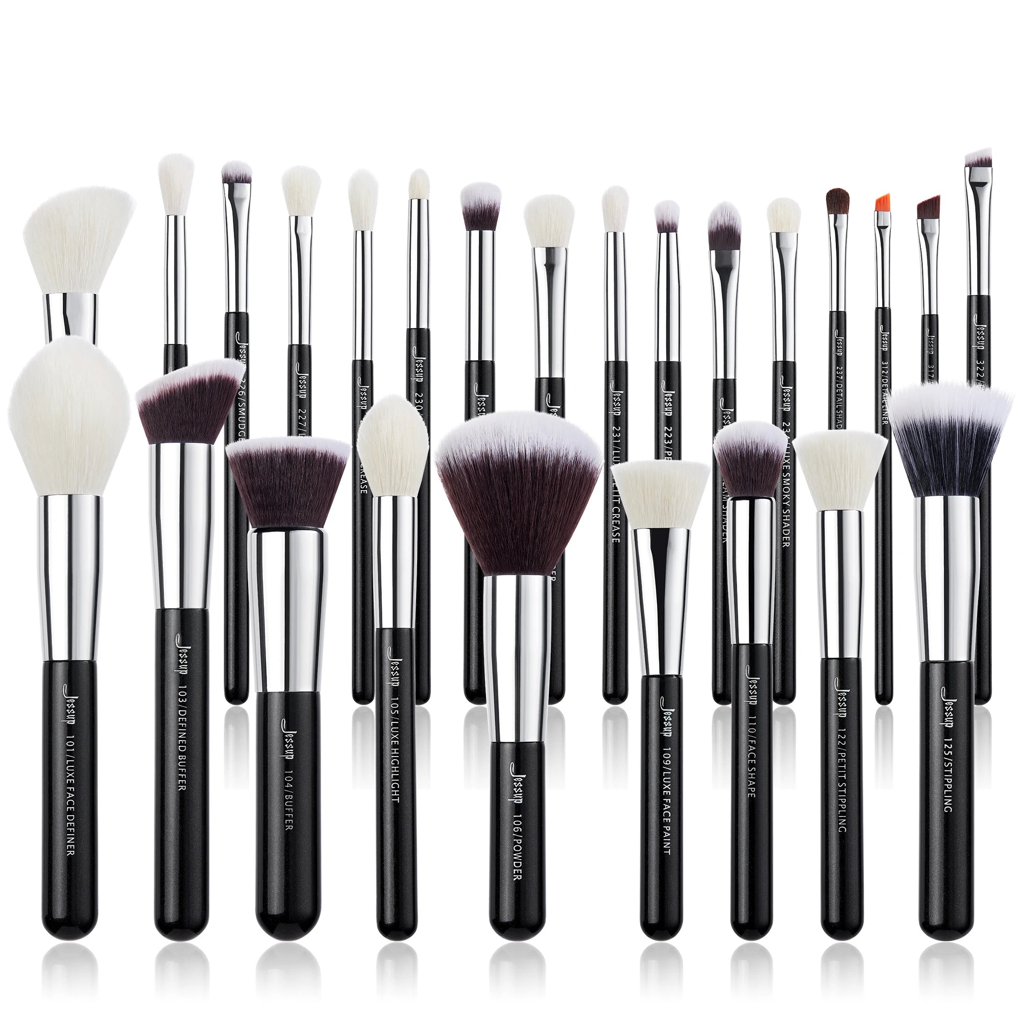 Jessup Makeup Brushes Set Foundation Powder Professional Make Up Brush Contour Blender Eyeshadow Blush 25pcs Goat Synthetic T175