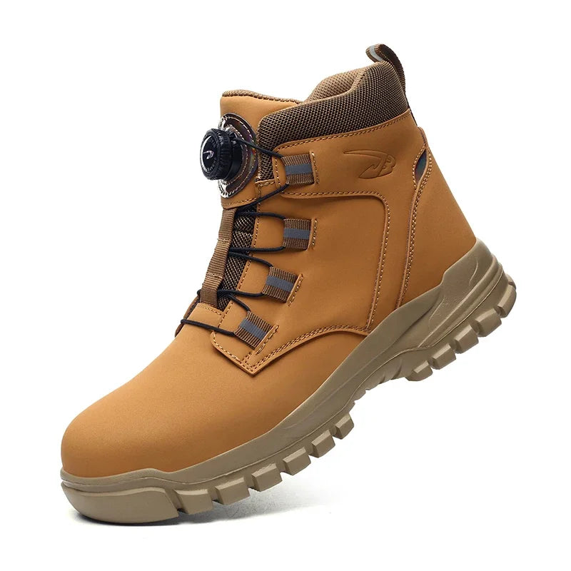 New Fashion 2024 Waterproof Security Work Safety Boots Protective Leather Boots Anti-smash Anti-puncture Industrial Shoes