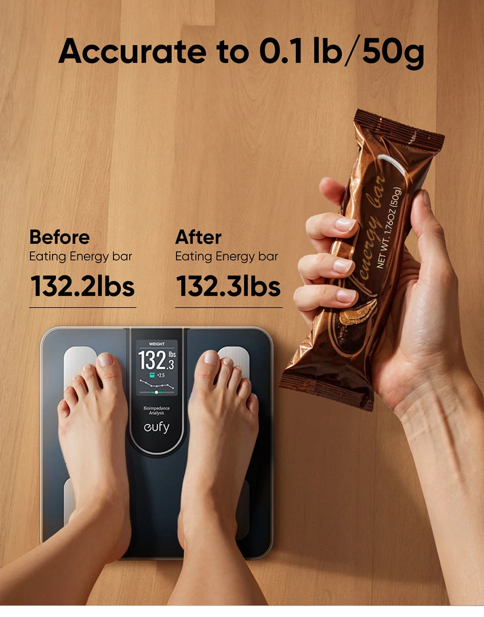 eufy Smart Scale C20 Digital Bathroom Body Fat Scale With Larger TFT Screen All-In-One Display for Offline Use Scale