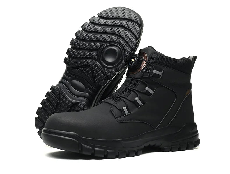 New Fashion 2024 Waterproof Security Work Safety Boots Protective Leather Boots Anti-smash Anti-puncture Industrial Shoes