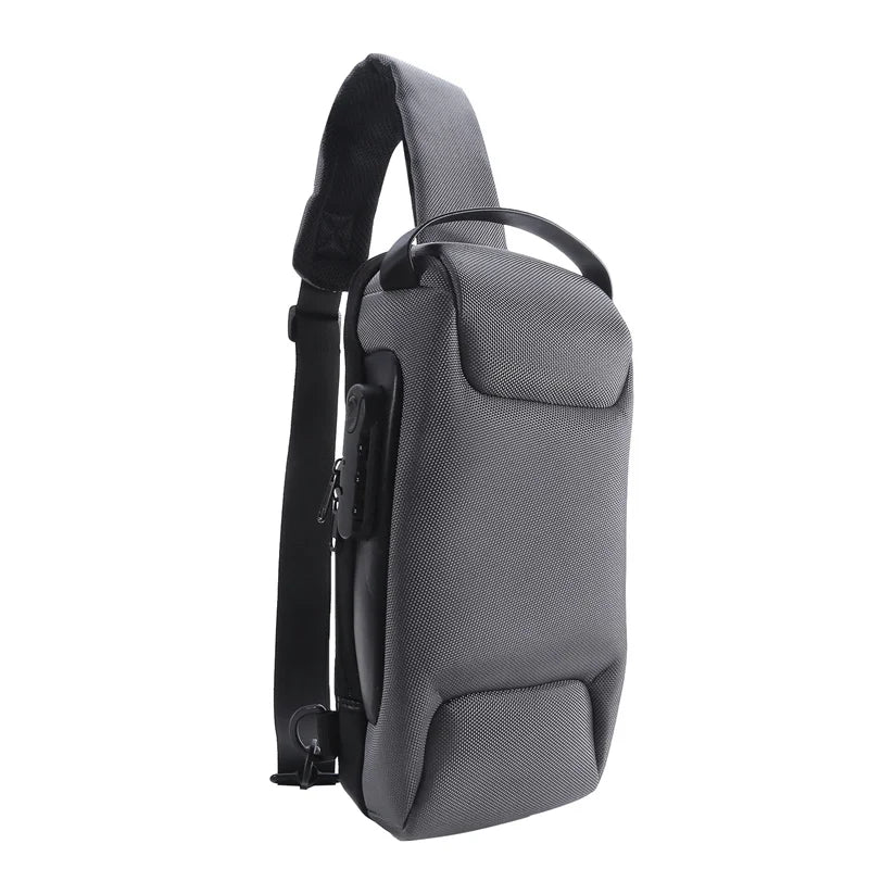 Men Multifunction Anti Theft USB Shoulder Bag Man Crossbody Cross Body Travel Sling Chest Bags Pack Messenger Pack