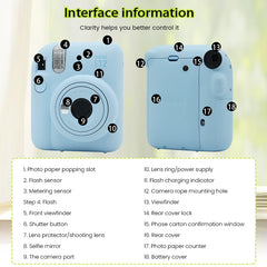 Fujifilm Instax Mini 12 Camera FUJIFILM Mini12 Film Camera Disposable Imaging Camera Birthday Gift Christmas 10 Exposures Film