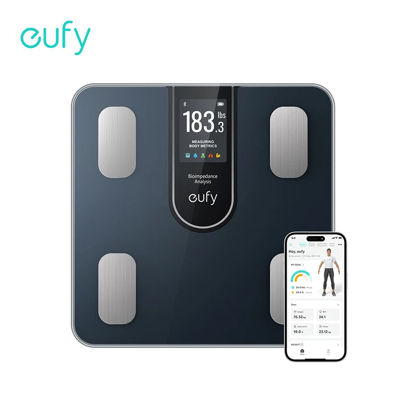 eufy Smart Scale C20 Digital Bathroom Body Fat Scale With Larger TFT Screen All-In-One Display for Offline Use Scale