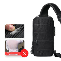 Men Multifunction Anti Theft USB Shoulder Bag Man Crossbody Cross Body Travel Sling Chest Bags Pack Messenger Pack