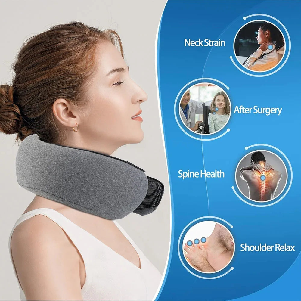 Portable U-shaped Pillow Memory Foam Snail Pillow Soft Noon Break Sleep Pillows Travel Neck Support Travel Neck Pillow