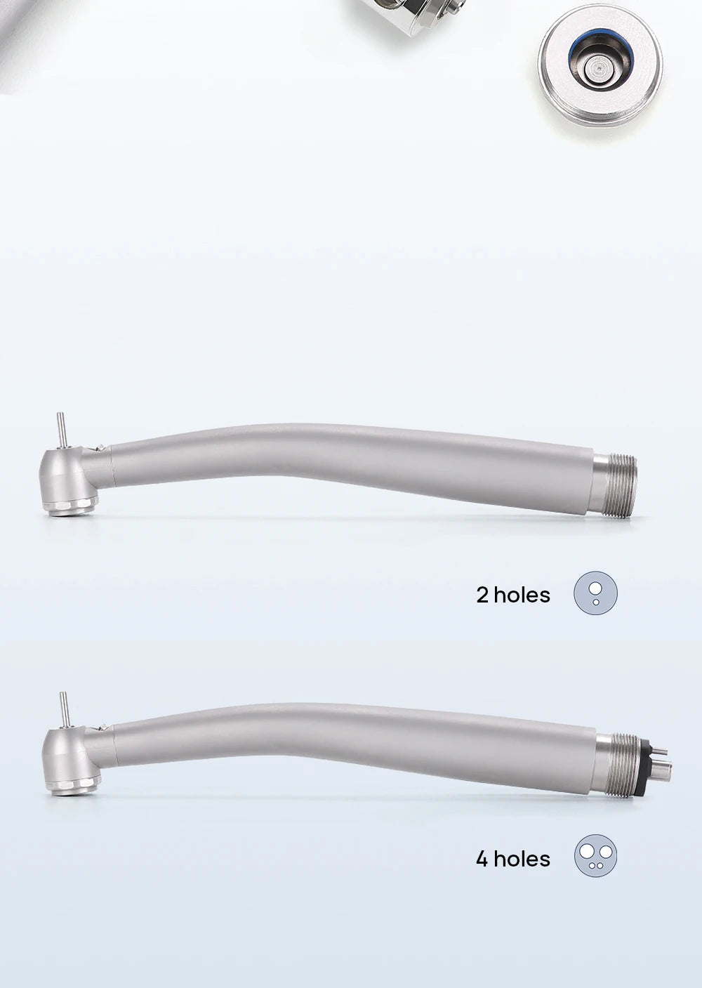 Dental Handpiece LED High Speed Ceramic Bearing Push Button Standard Head 4 Spray Stainless JD008A1-SP M4/B2 Ceramic Rotor A