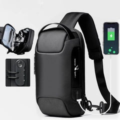 Men Multifunction Anti Theft USB Shoulder Bag Man Crossbody Cross Body Travel Sling Chest Bags Pack Messenger Pack