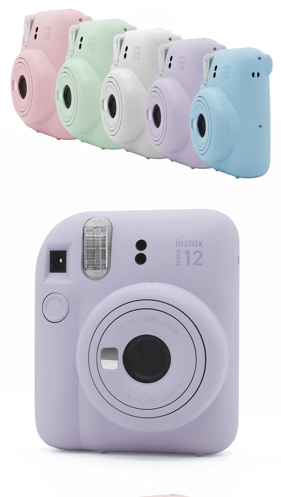 Fujifilm Instax Mini 12 Camera FUJIFILM Mini12 Film Camera Disposable Imaging Camera Birthday Gift Christmas 10 Exposures Film