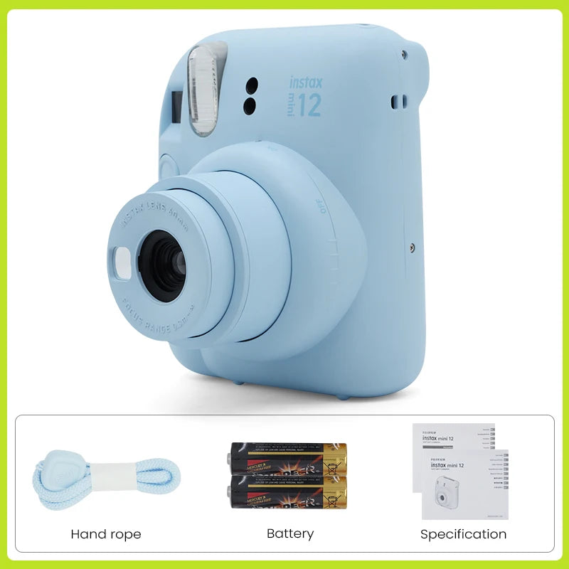 Fujifilm Instax Mini 12 Camera FUJIFILM Mini12 Film Camera Disposable Imaging Camera Birthday Gift Christmas 10 Exposures Film