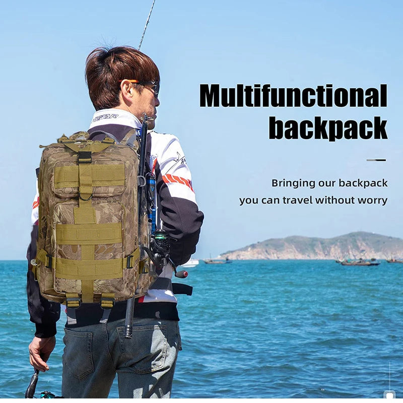 Classic Tactical Backpack Travel Sports Camouflage Bag Outdoor Climbing Hunting Backpack Fishing Hiking Nylon 3P Pack Bag