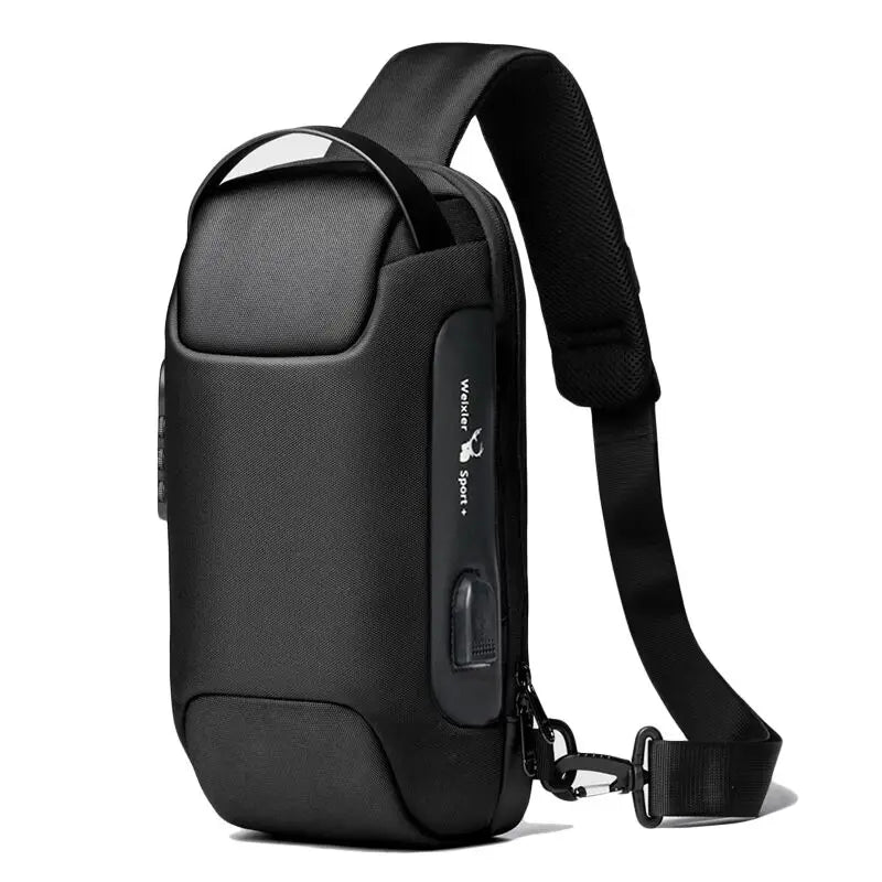 Men Multifunction Anti Theft USB Shoulder Bag Man Crossbody Cross Body Travel Sling Chest Bags Pack Messenger Pack