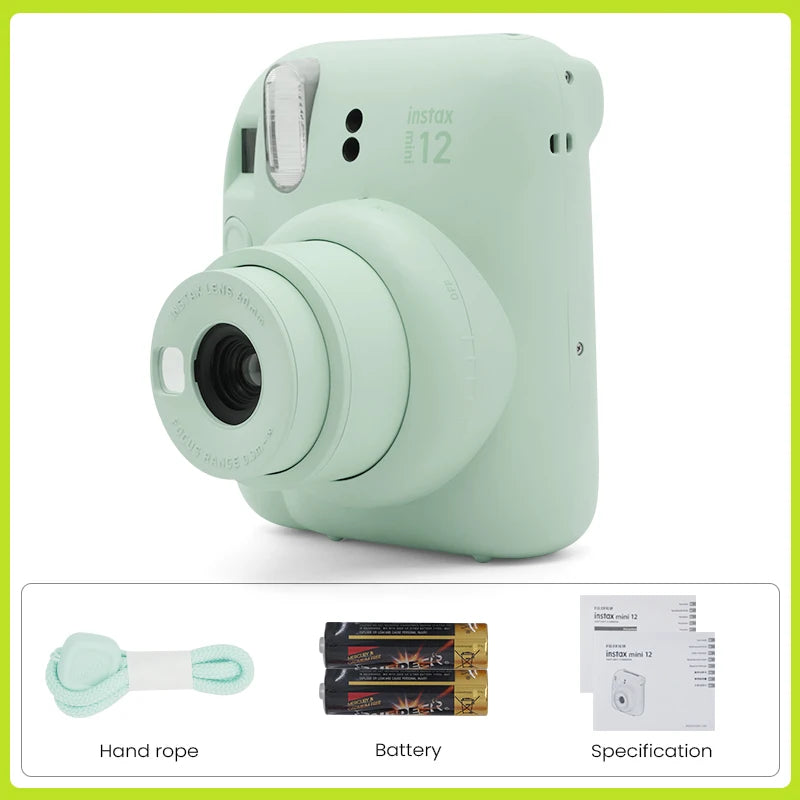 Fujifilm Instax Mini 12 Camera FUJIFILM Mini12 Film Camera Disposable Imaging Camera Birthday Gift Christmas 10 Exposures Film